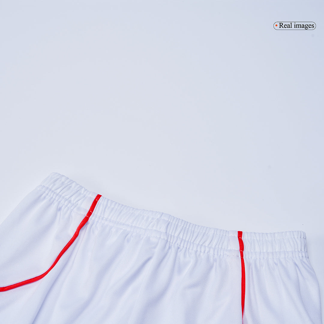 Maillot de football extérieur Bayern Munich 2025/26 pour enfant (maillot, short, chaussettes) Blanc