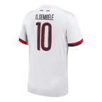Maillot de football O.DEMBÉLÉ#10 PSG Extérieur 2024/25 Blanc - UCL