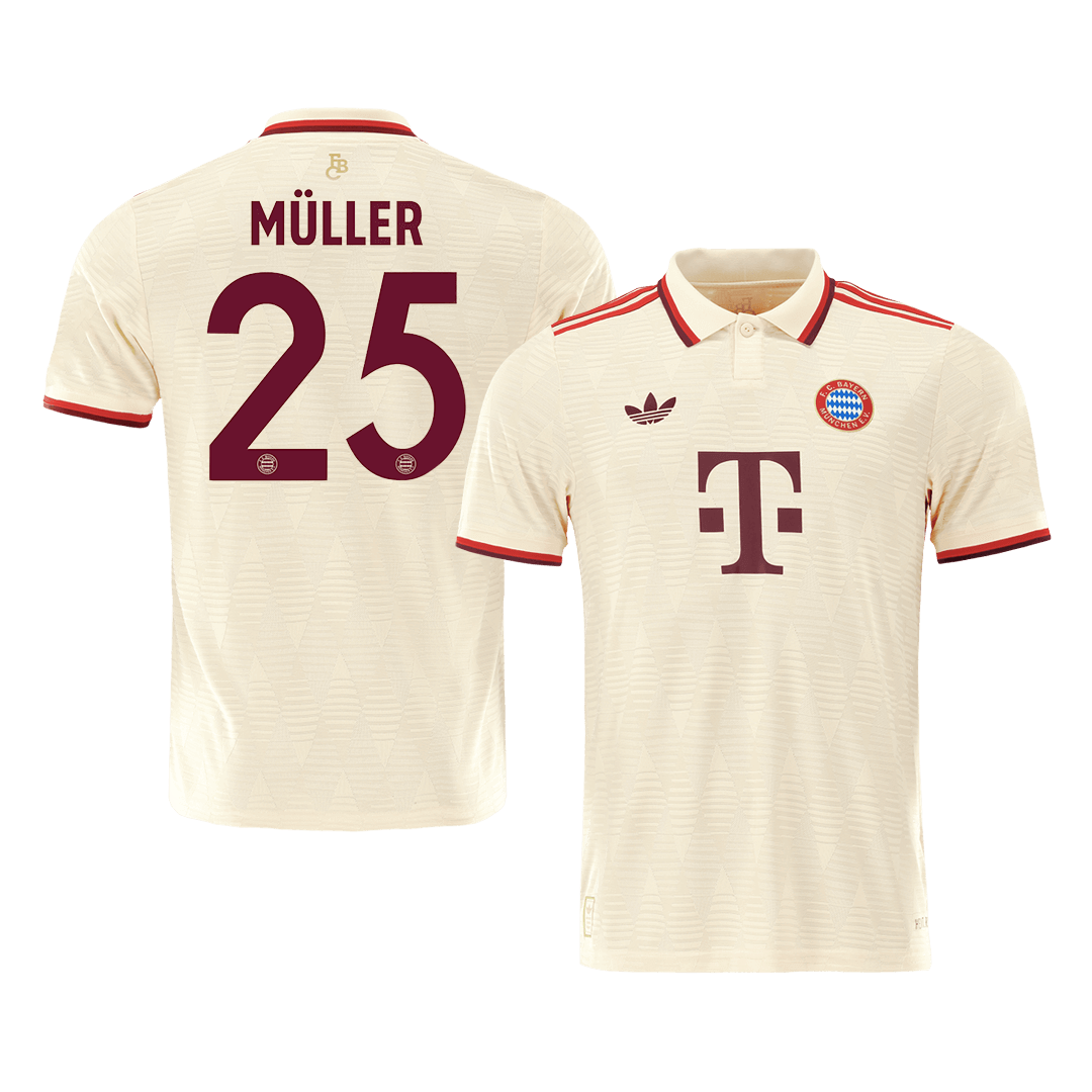 Soccer Kits Authentic MÜLLER#25 Bayern Munich Third Away Soccer Jersey 2024/25- UCL