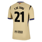 Soccer Kits Authentic F.DE JONG #21 Barcelona Away Soccer Jersey 2025/26 Yellow - UCL
