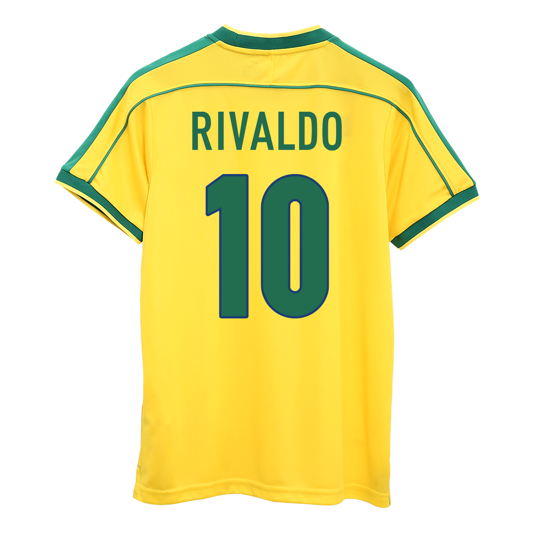 Camiseta de fútbol retro RIVALDO #10 de Brasil 1998 - Copa del Mundo
