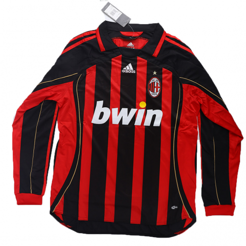 Camiseta de fútbol retro de manga larga del AC Milan 2006/07
