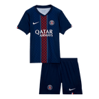 Kit de fútbol para niños: camiseta local del PSG (camiseta y pantalones cortos) 2025/26, azul marino