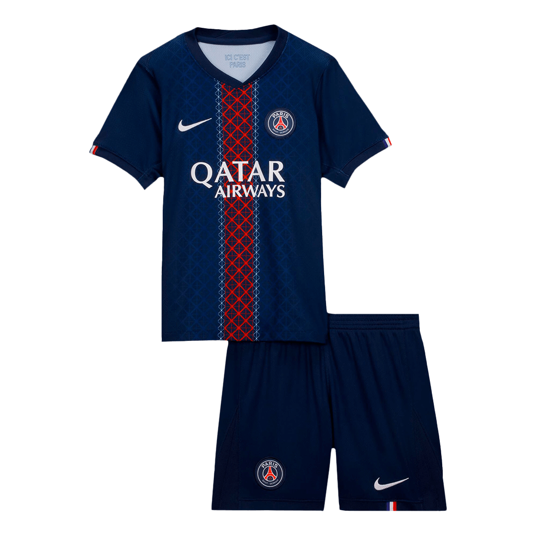 Maillot de football PSG domicile pour enfant (maillot + short) 2025/26 bleu marine