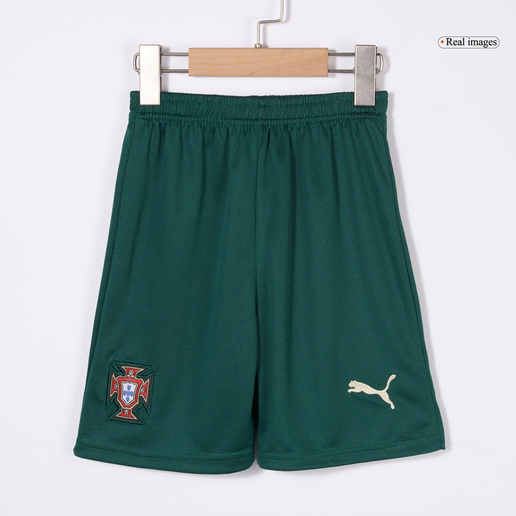 Kits de fútbol para niños: camiseta local de Portugal (camiseta y pantalones cortos) 2025, color rojo