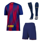 Maillot de football domicile Barcelone pour enfant (maillot, short, chaussettes) 2025/26 rouge et bleu