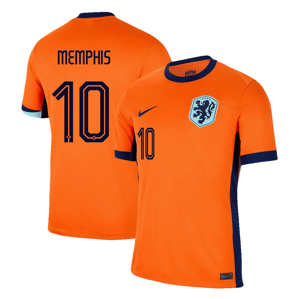 Maillot de football domicile des Pays-Bas MEMPHIS #10 pour l'Euro 2024