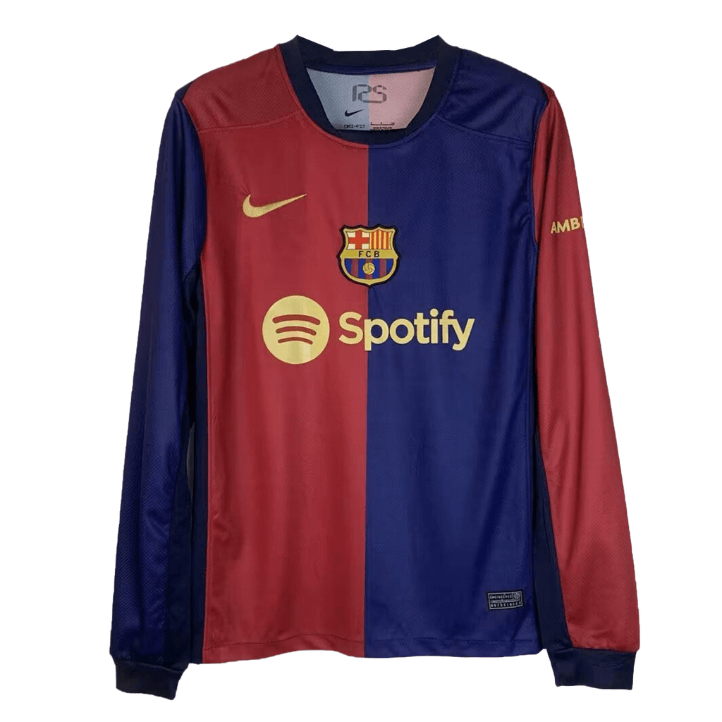 Soccer Kits Barcelona Home Long Sleeve Football Shirt 2024/25