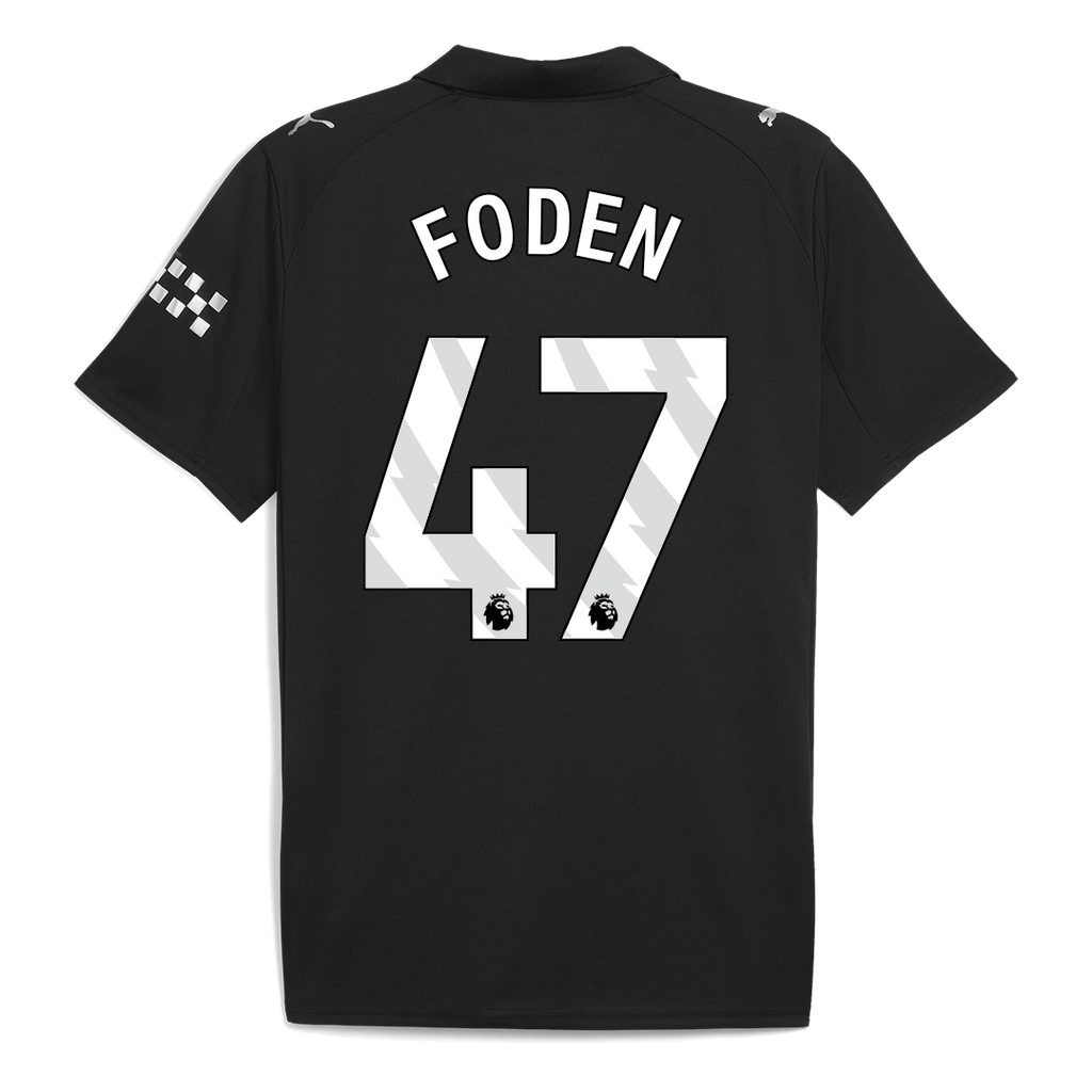 Maillot de football extérieur Manchester City FODEN #47 2025/26 Noir