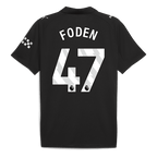 Maillot de football extérieur Manchester City FODEN #47 2025/26 Noir