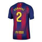 Soccer Kits Authentic CUBARSÍ #2  Barcelona Home Soccer Jersey 2025/26 Red&Blue