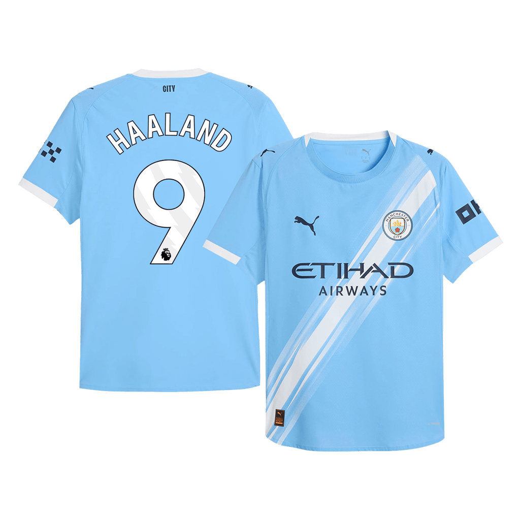 Soccer Kits Authentic HAALAND #9 Manchester City Home Soccer Jersey 2025/26 Blue