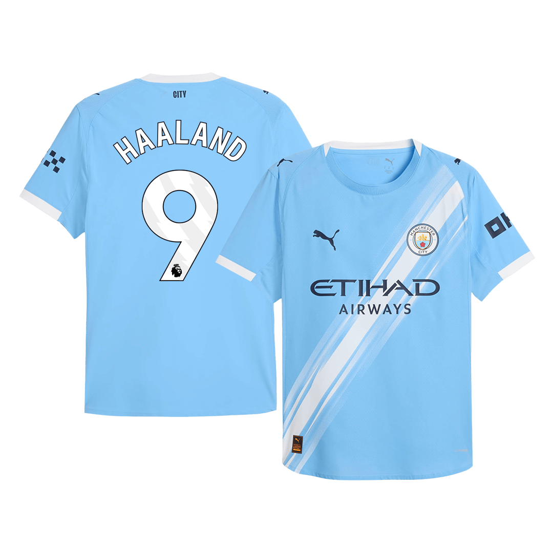 Soccer Kits Authentic HAALAND #9 Manchester City Home Soccer Jersey 2025/26 Blue