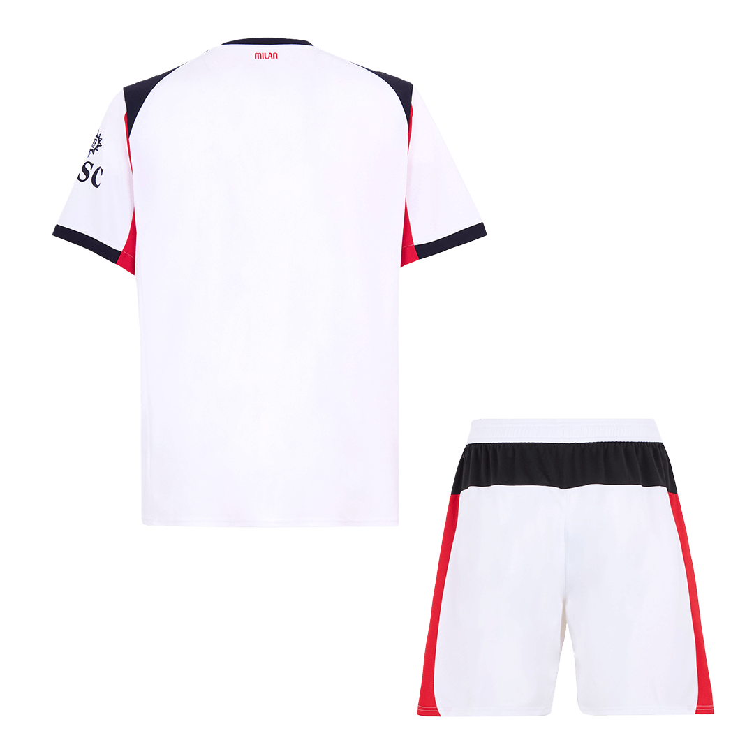 Soccer Kits AC Milan Away Soccer Jersey Kit(Jersey+Shorts) 2025/26 White