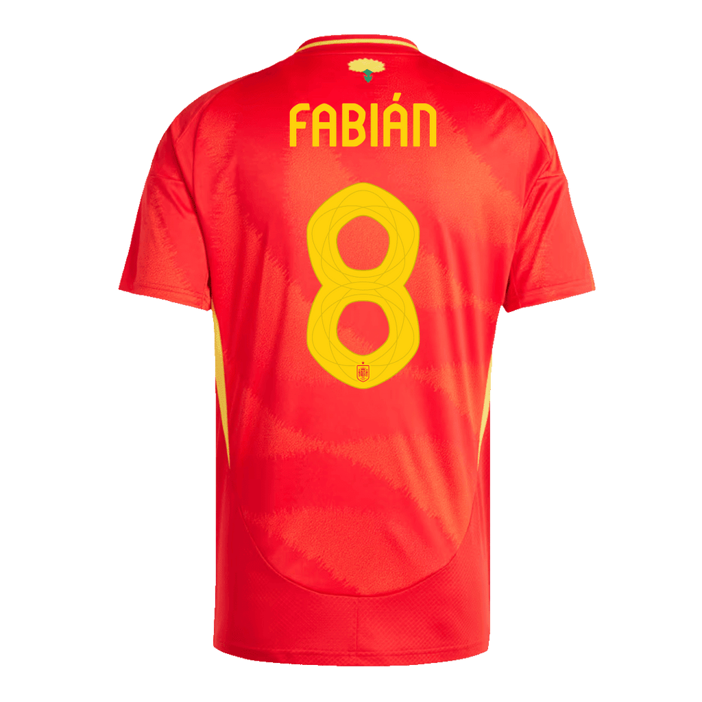 Maillot de football domicile Espagne FABIÁN #8 Euro 2024