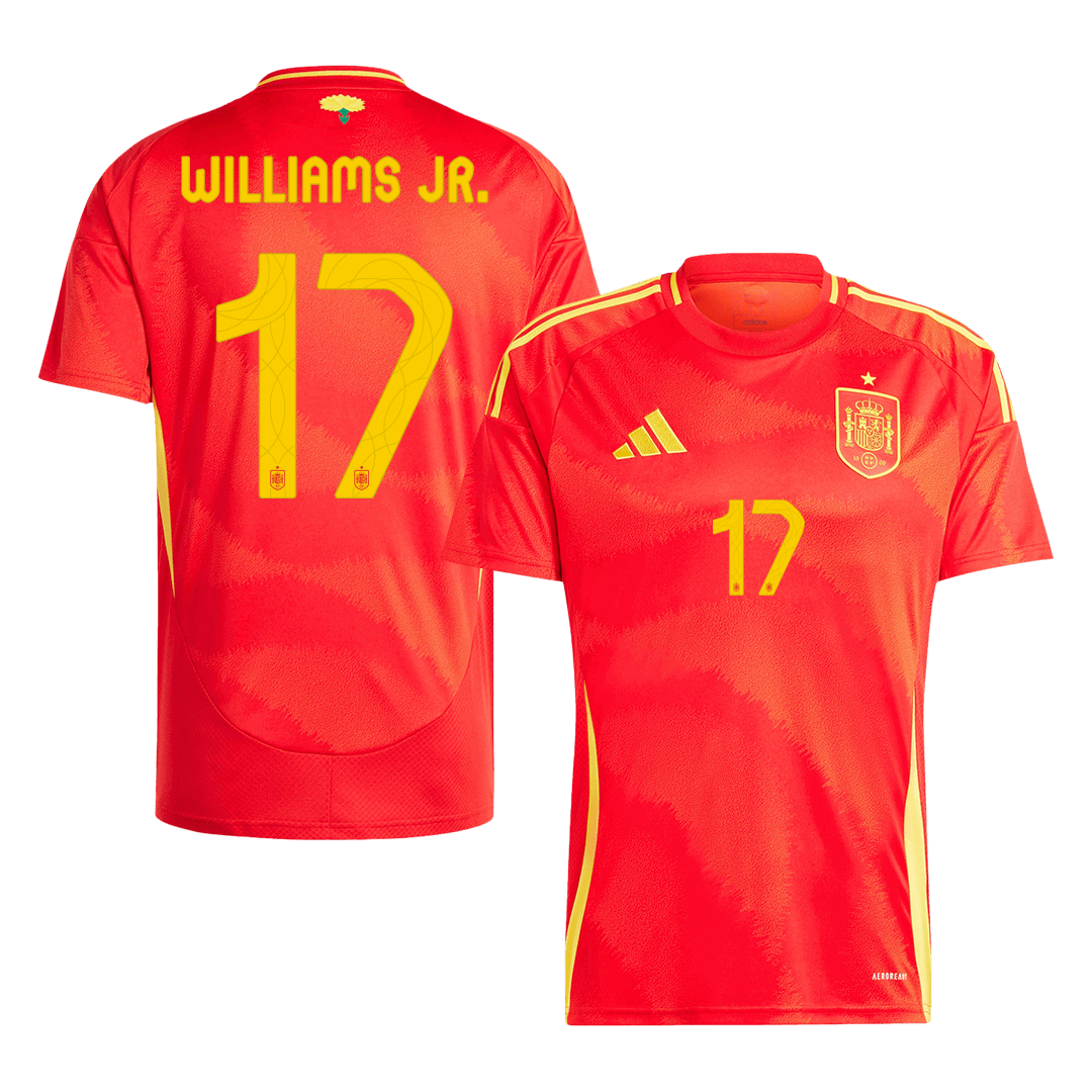 Equipaciones de fútbol WILLIAMS JR. #17 España Camiseta de fútbol local Eurocopa 2024