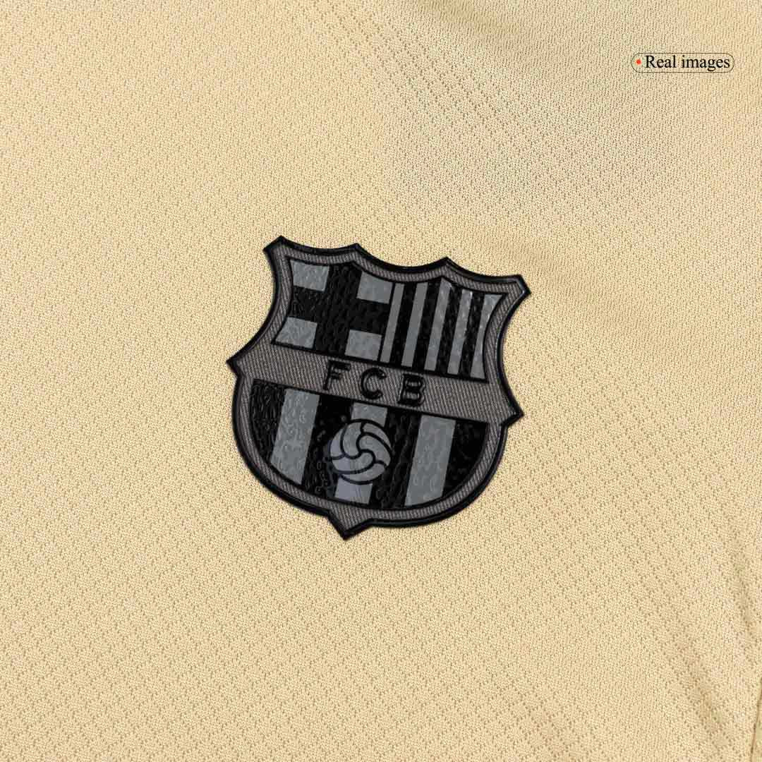 Maillot de football extérieur Barcelone pour enfant (maillot, short, chaussettes) 2025/26 jaune et noir