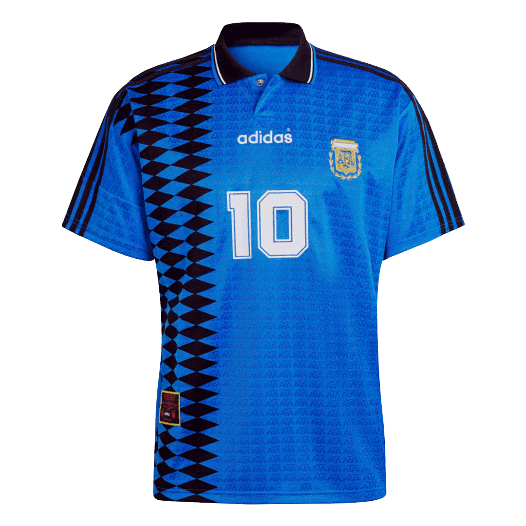 Camiseta de fútbol retro #10 de Argentina de 1994 (visitante)