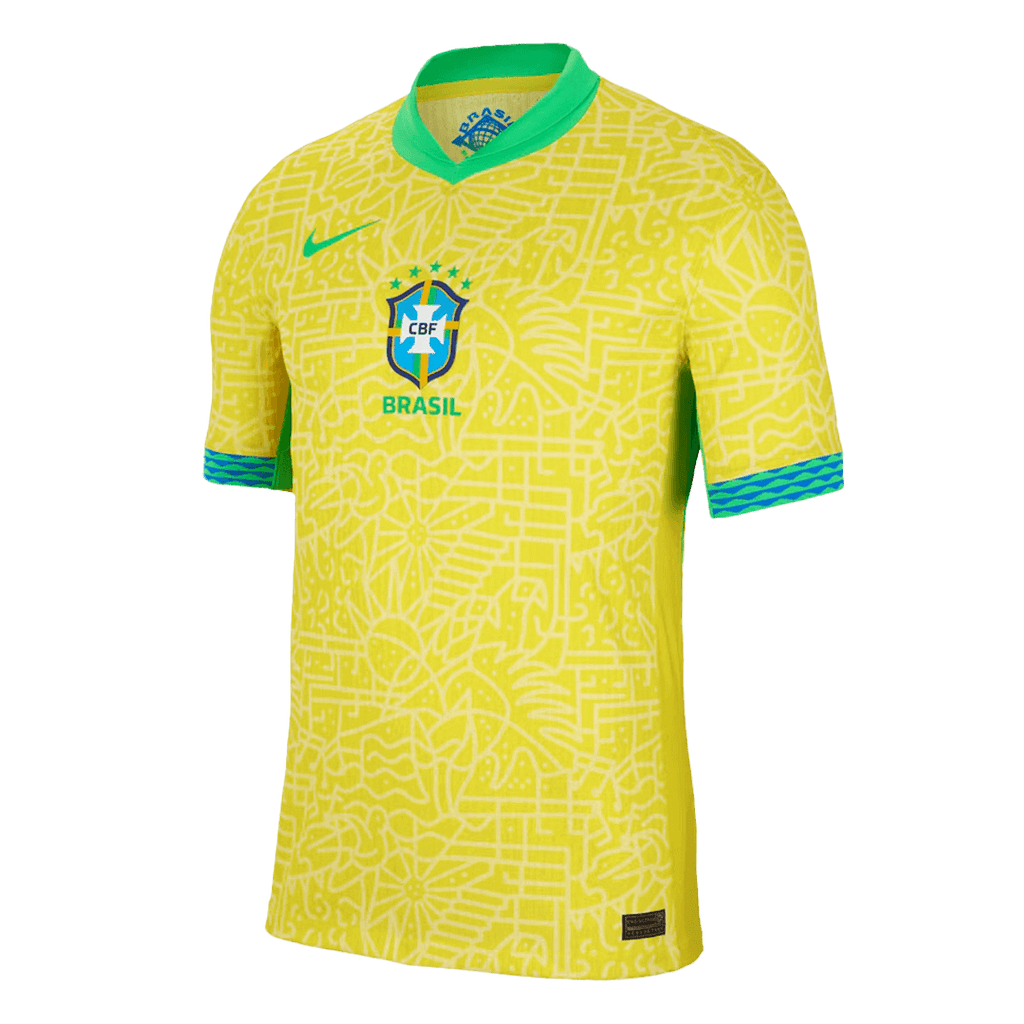 Soccer Kits Authentic Brazil Home Soccer Jersey Copa America 2024