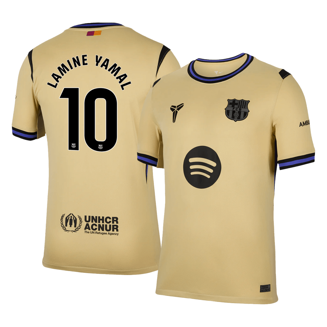 Maillot de football extérieur LAMINE YAMAL #10 Barcelone 2025/26 Jaune