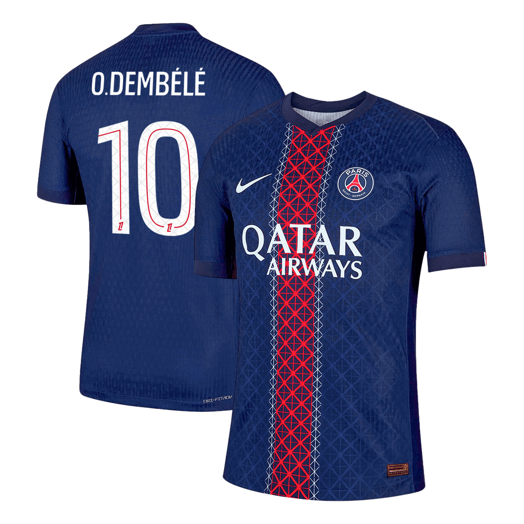 Soccer Kits Authentic O.DEMBÉLÉ #10 PSG Home Soccer Jersey 2025/26 Navy