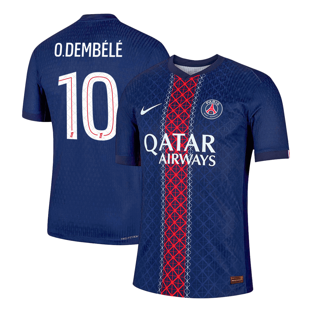 Soccer Kits Authentic O.DEMBÉLÉ #10 PSG Home Soccer Jersey 2025/26 Navy