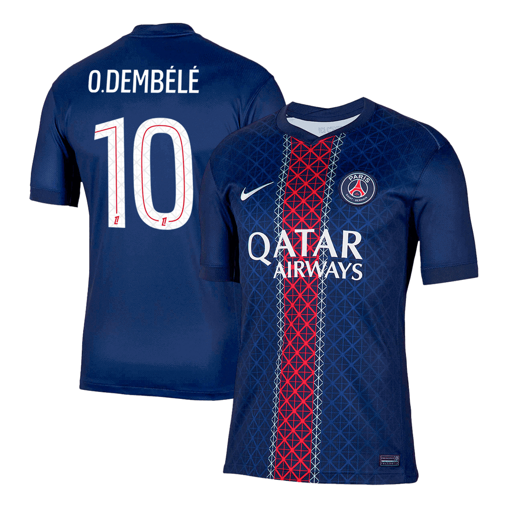 Kits de football O.DEMBÉLÉ #10 PSG Domicile Maillot de foot 2025/26 Marine