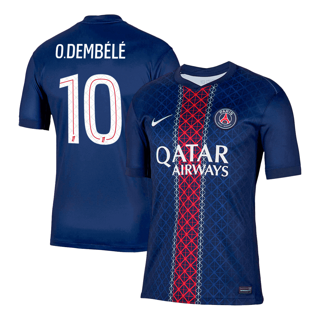 Kits de football O.DEMBÉLÉ #10 PSG Domicile Maillot de foot 2025/26 Marine