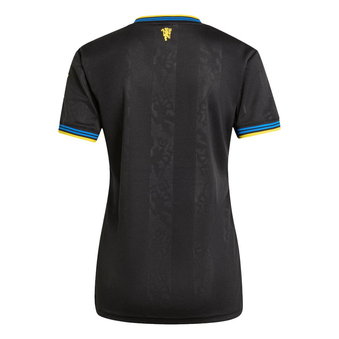 Soccer Kits Women's Manchester United Third Away Soccer Jersey 2025/26 Black