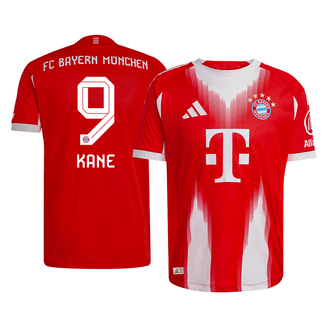 Soccer Kits Authentic KANE #9 Bayern Munich Home Soccer Jersey 2025/26 Red