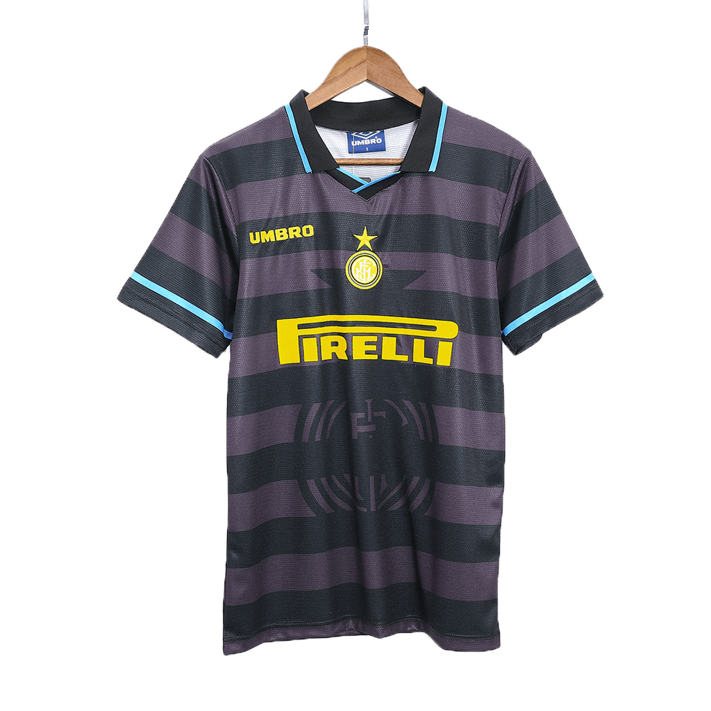 Camiseta de fútbol retro de visitante del Inter de Milán 1997/98