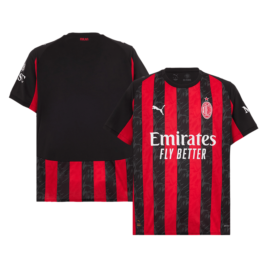 Soccer Kits AC Milan Home Soccer Jersey 2025/26 Red&Black