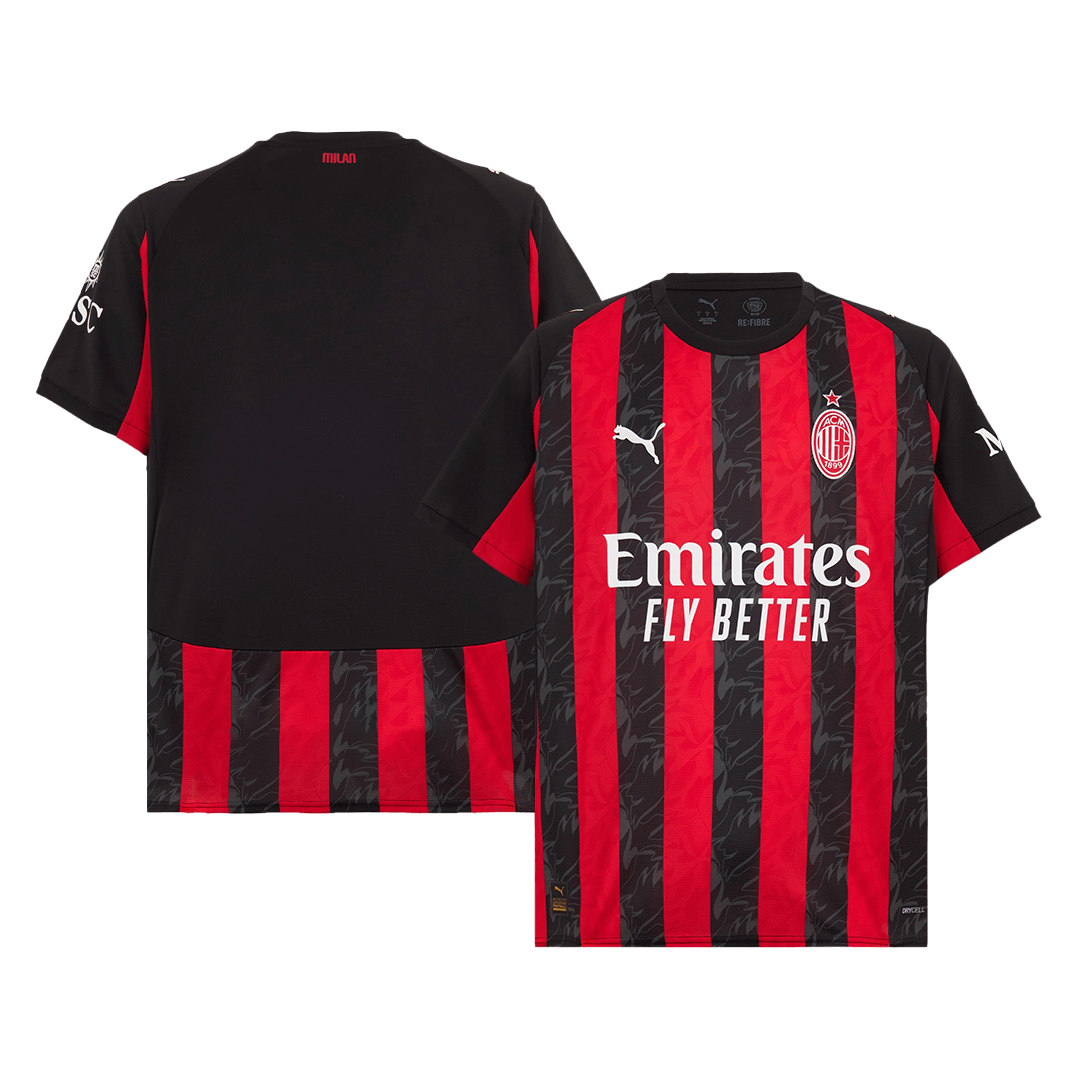 Soccer Kits AC Milan Home Soccer Jersey 2025/26 Red&Black
