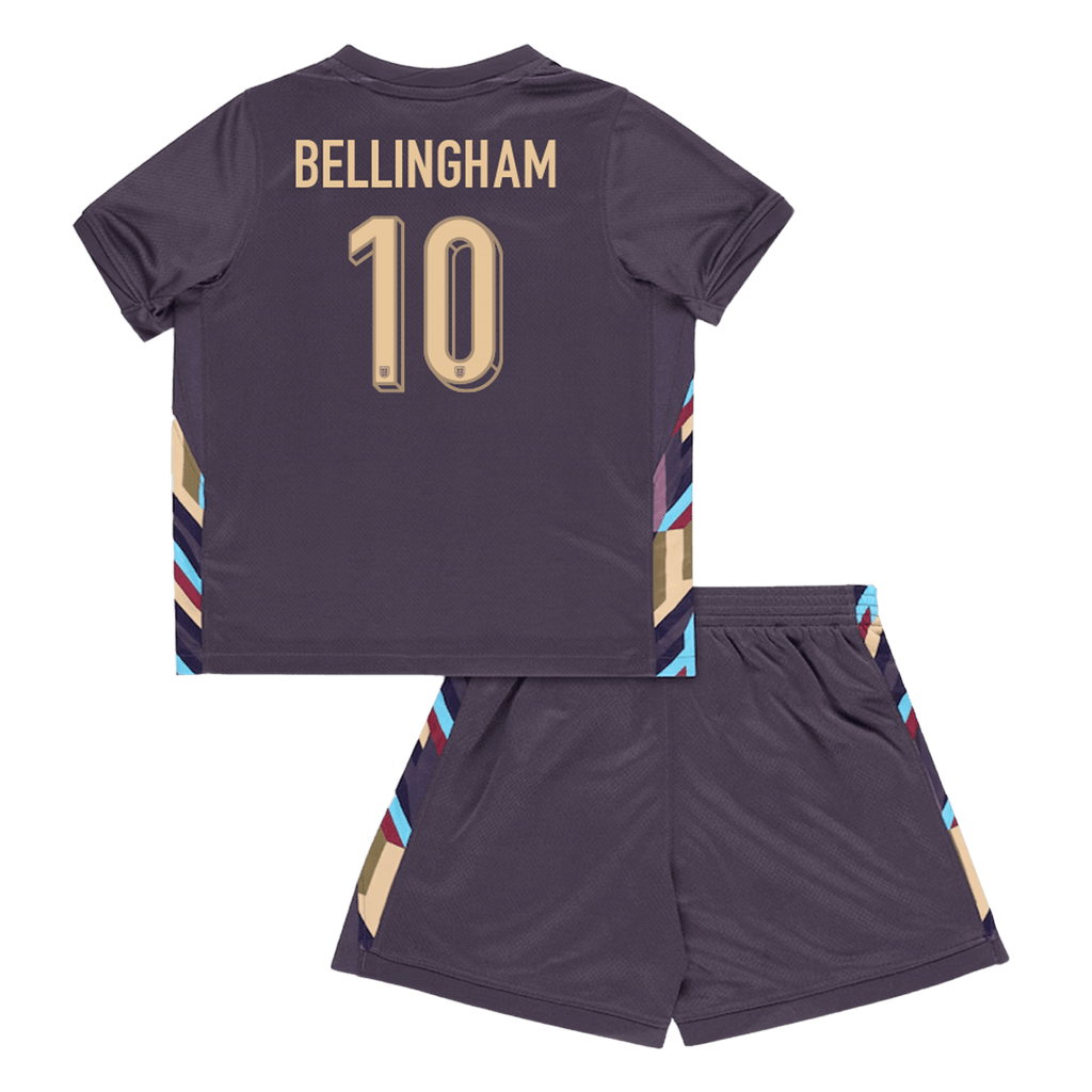 Maillot de football extérieur pour enfant BELLINGHAM #10 Angleterre (maillot + short) Euro 2024