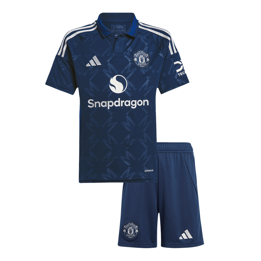 Camiseta de visitante del Manchester United para niños (camiseta y pantalón corto) 2024/25