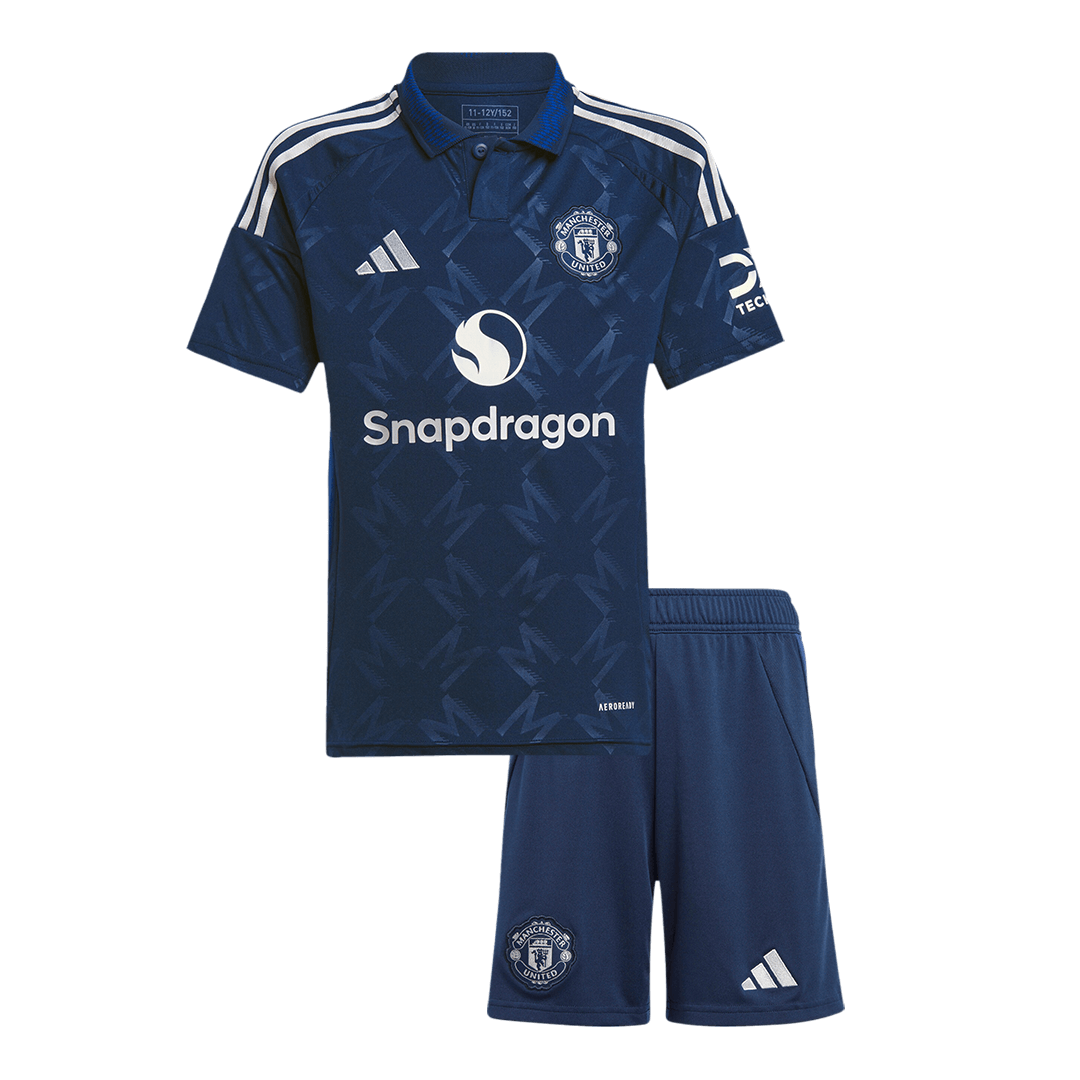 Camiseta de visitante del Manchester United para niños (camiseta y pantalón corto) 2024/25
