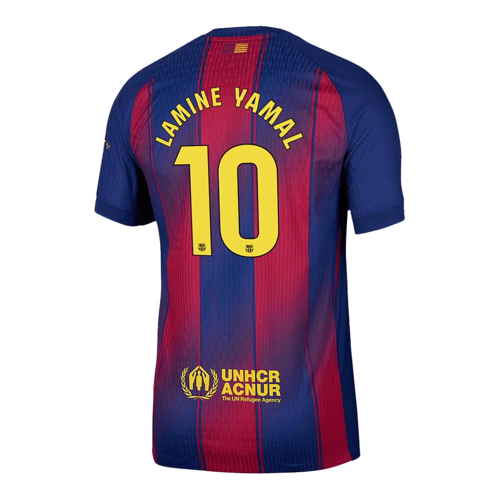 Soccer Kits Authentic  LAMINE YAMAL #10 Barcelona Home Soccer Jersey 2025/26 Red&Blue