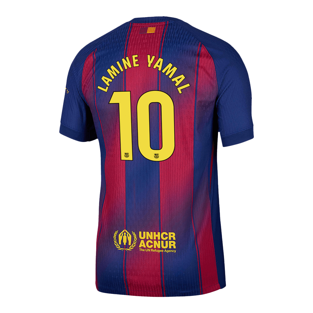 Soccer Kits Authentic  LAMINE YAMAL #10 Barcelona Home Soccer Jersey 2025/26 Red&Blue