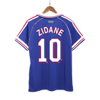 Kits de fútbol Retro ZIDANE #10 1998 Francia Camiseta de fútbol local 