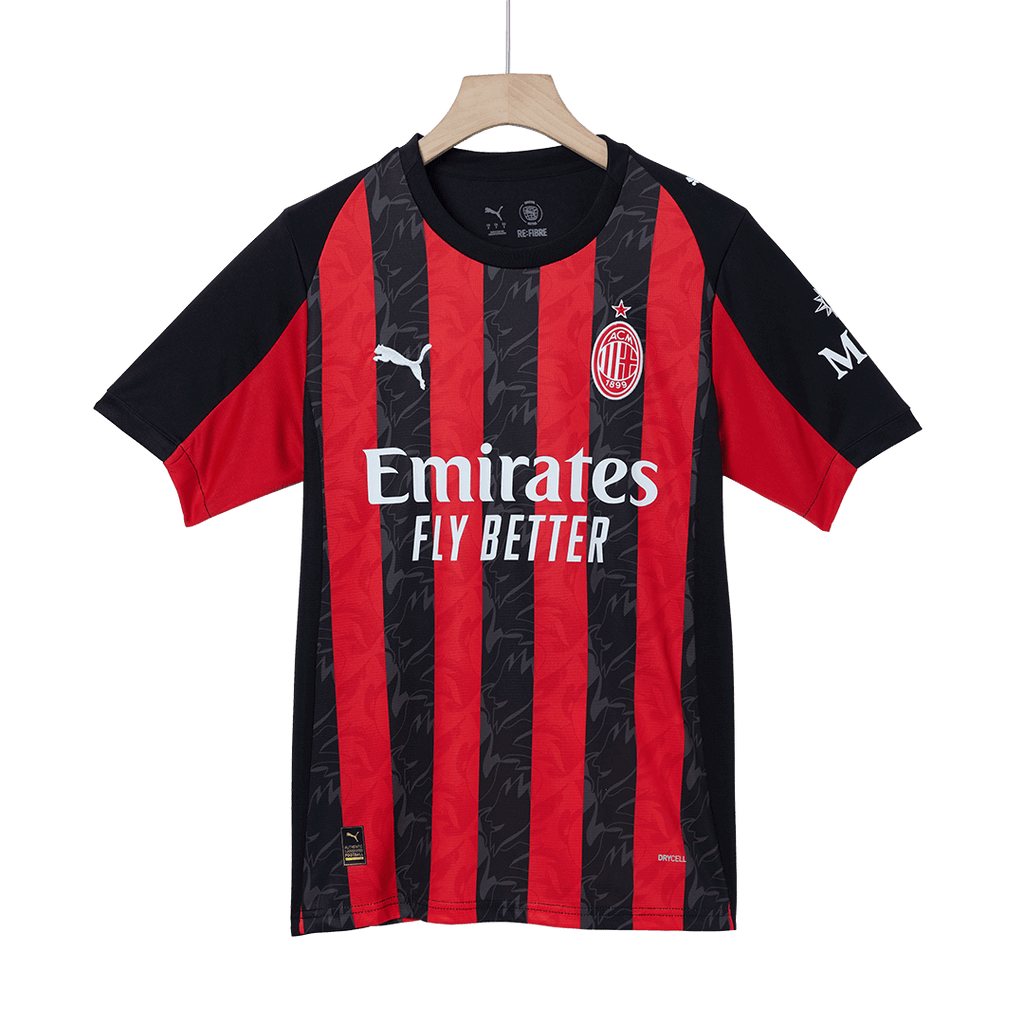 Maillot de football MODRIĆ #14 AC Milan Domicile 2025/26 Rouge et Noir