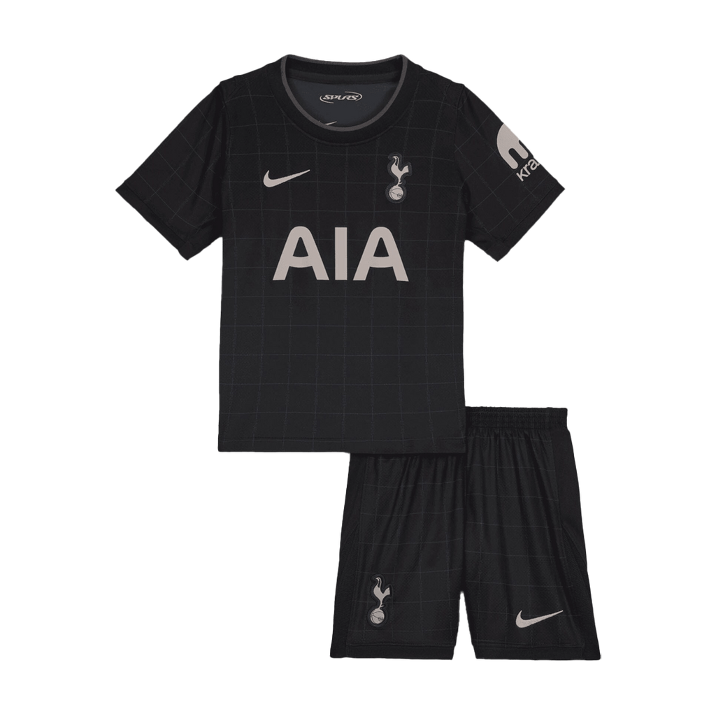 Camiseta de visitante del Tottenham Hotspur para niño (camiseta y pantalón corto) 2025/26, color negro