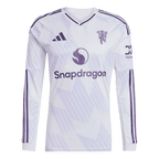 Maillot de football Manchester United extérieur à manches longues 2025/26 blanc