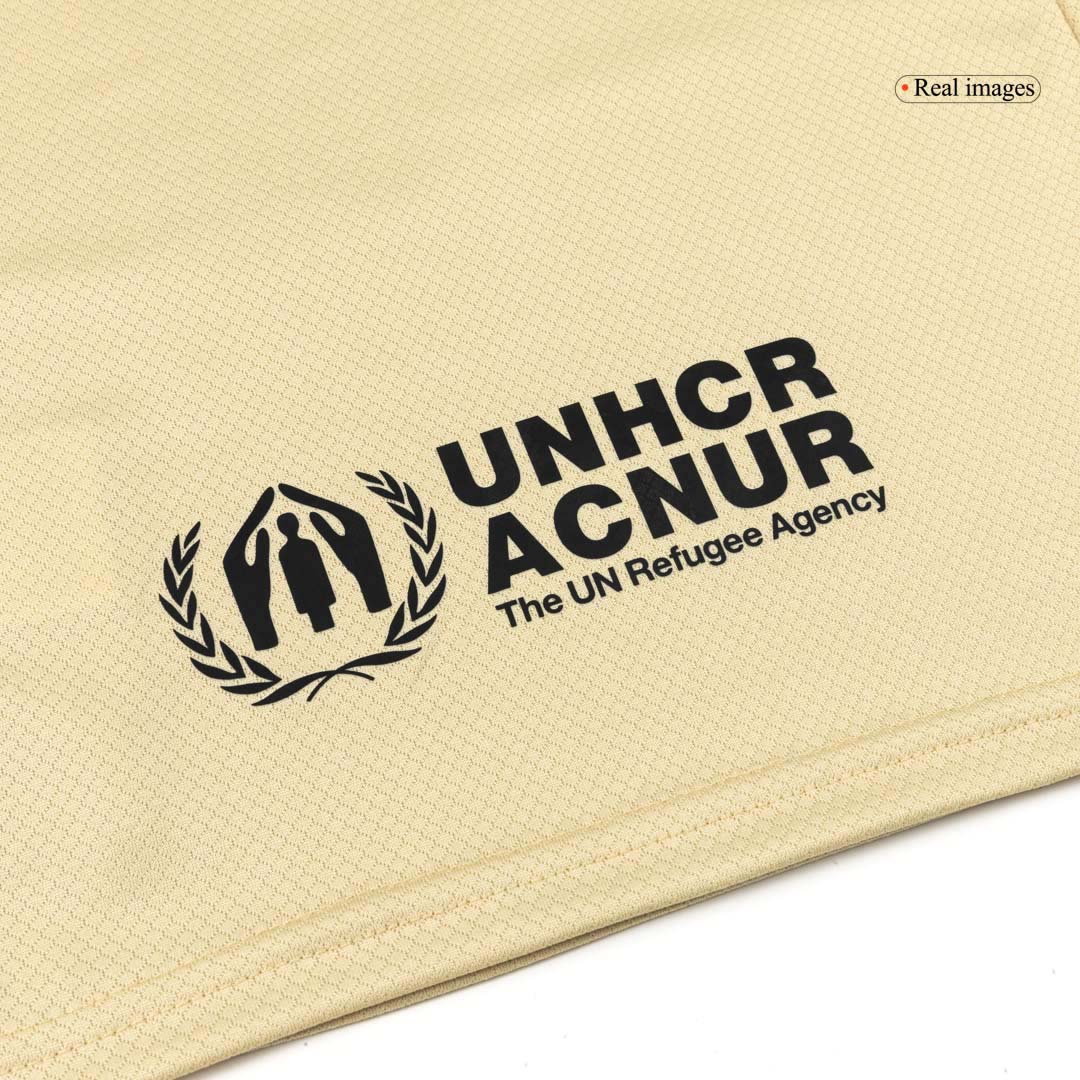 Maillot de football extérieur Barcelone pour enfant (maillot, short, chaussettes) 2025/26 jaune et noir