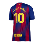 Camiseta de fútbol LAMINE YAMAL #10 del Barcelona 2025/26, roja y azul - UCL