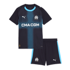 Camiseta de visitante del Marsella para niños (camiseta y pantalones cortos) 25/26 azul marino