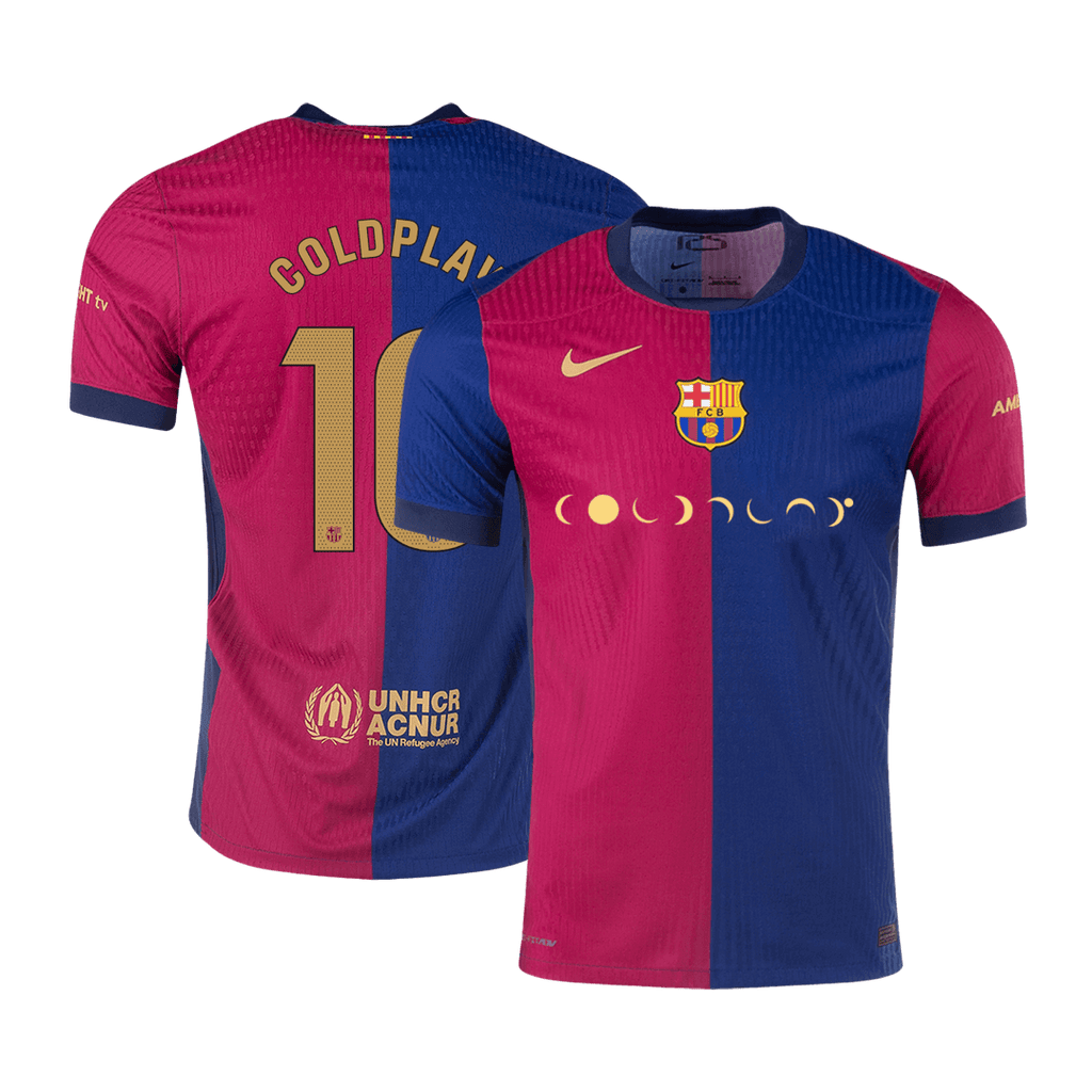 Soccer Kits Authentic COLDPLAY #10 Barcelona Home Soccer Jersey 2024/25 - COLDPLAY