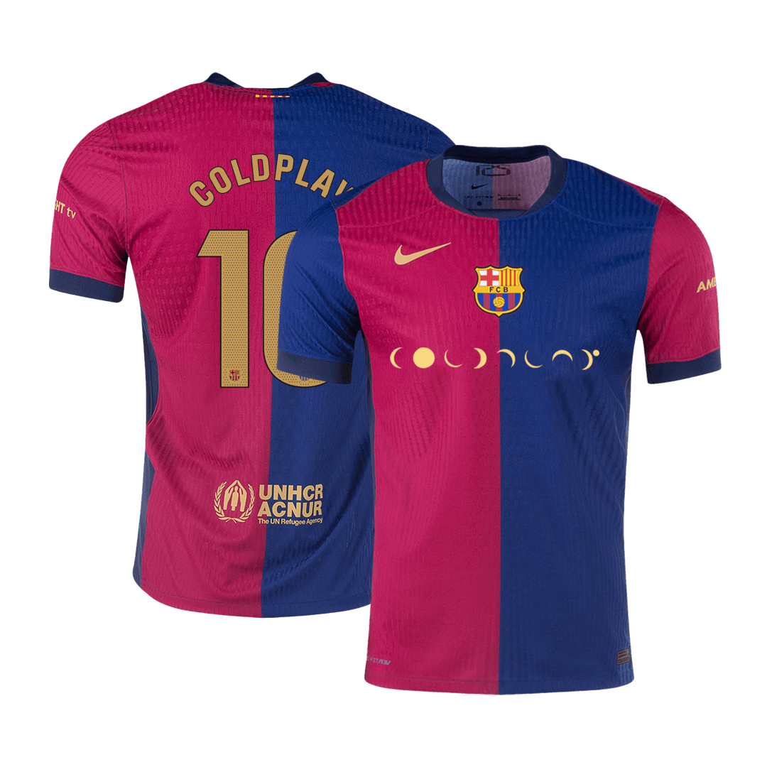 Soccer Kits Authentic COLDPLAY #10 Barcelona Home Soccer Jersey 2024/25 - COLDPLAY