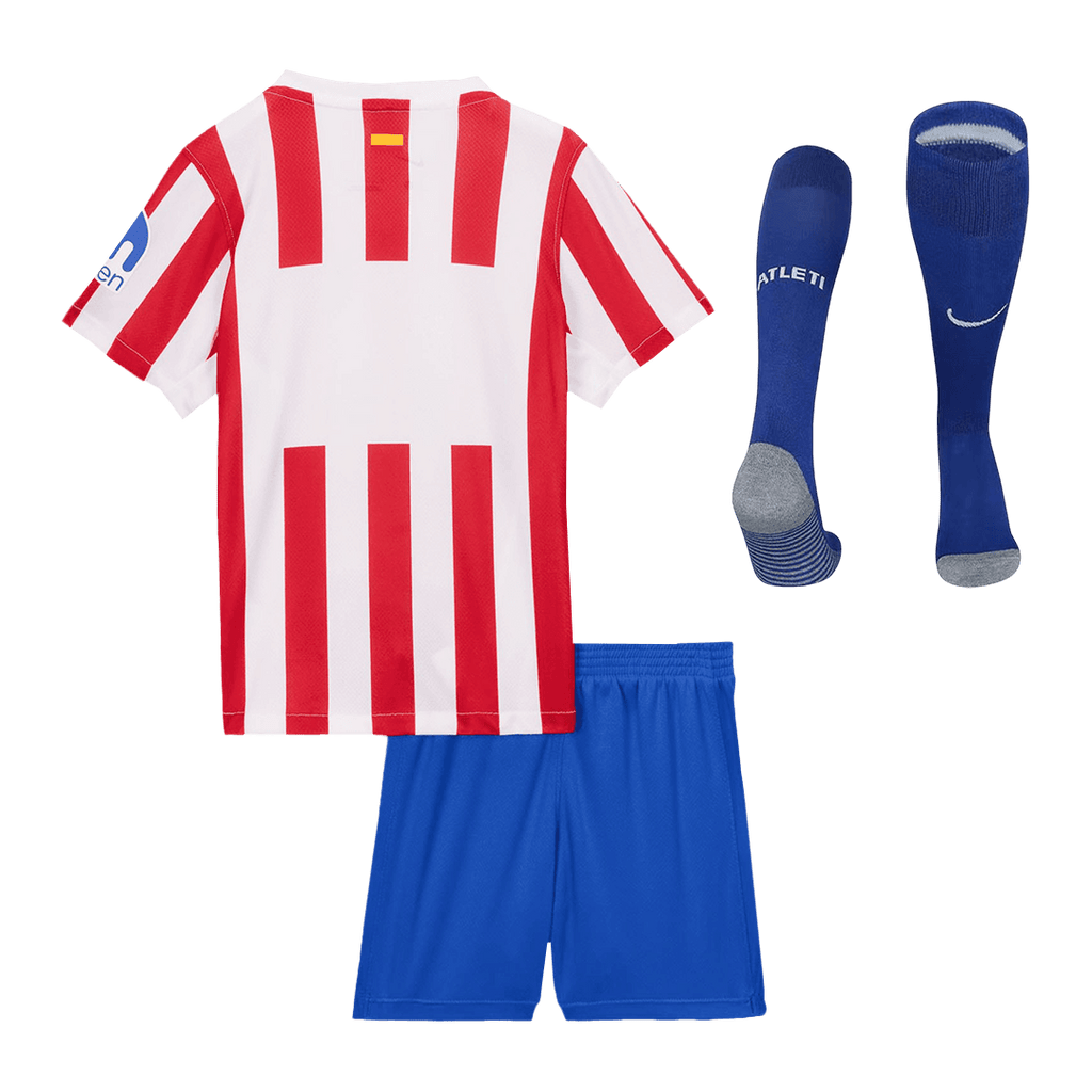 Maillot de football domicile Atlético Madrid pour enfant (maillot, short, chaussettes) 2025/26