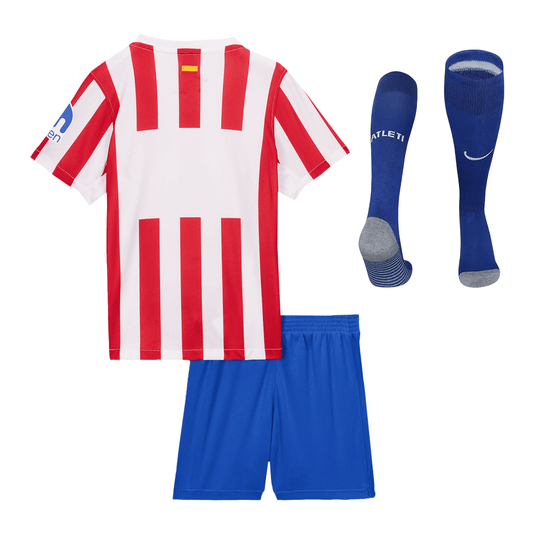 Maillot de football domicile Atlético Madrid pour enfant (maillot, short, chaussettes) 2025/26