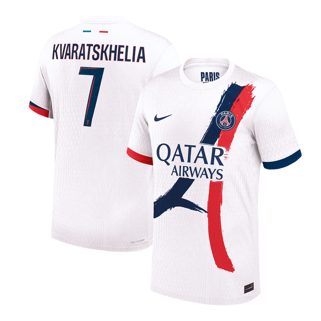Soccer Kits Authentic  KVARATSKHELIA #7 PSG Away Soccer Jersey 2024/25 White